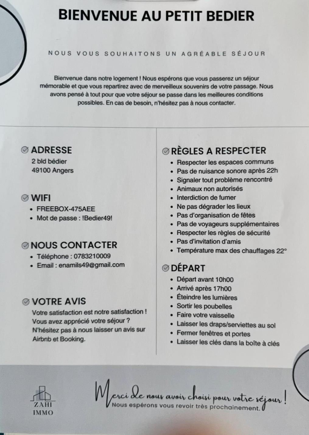 Le Petit Bedier Apartment Angers